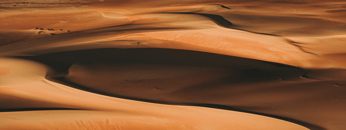 Structural shot of desert setting from above
