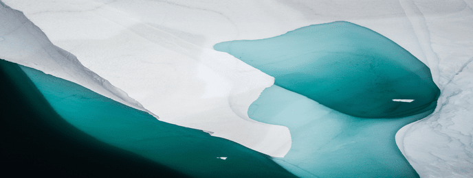 Structural shot of icy environment from above
